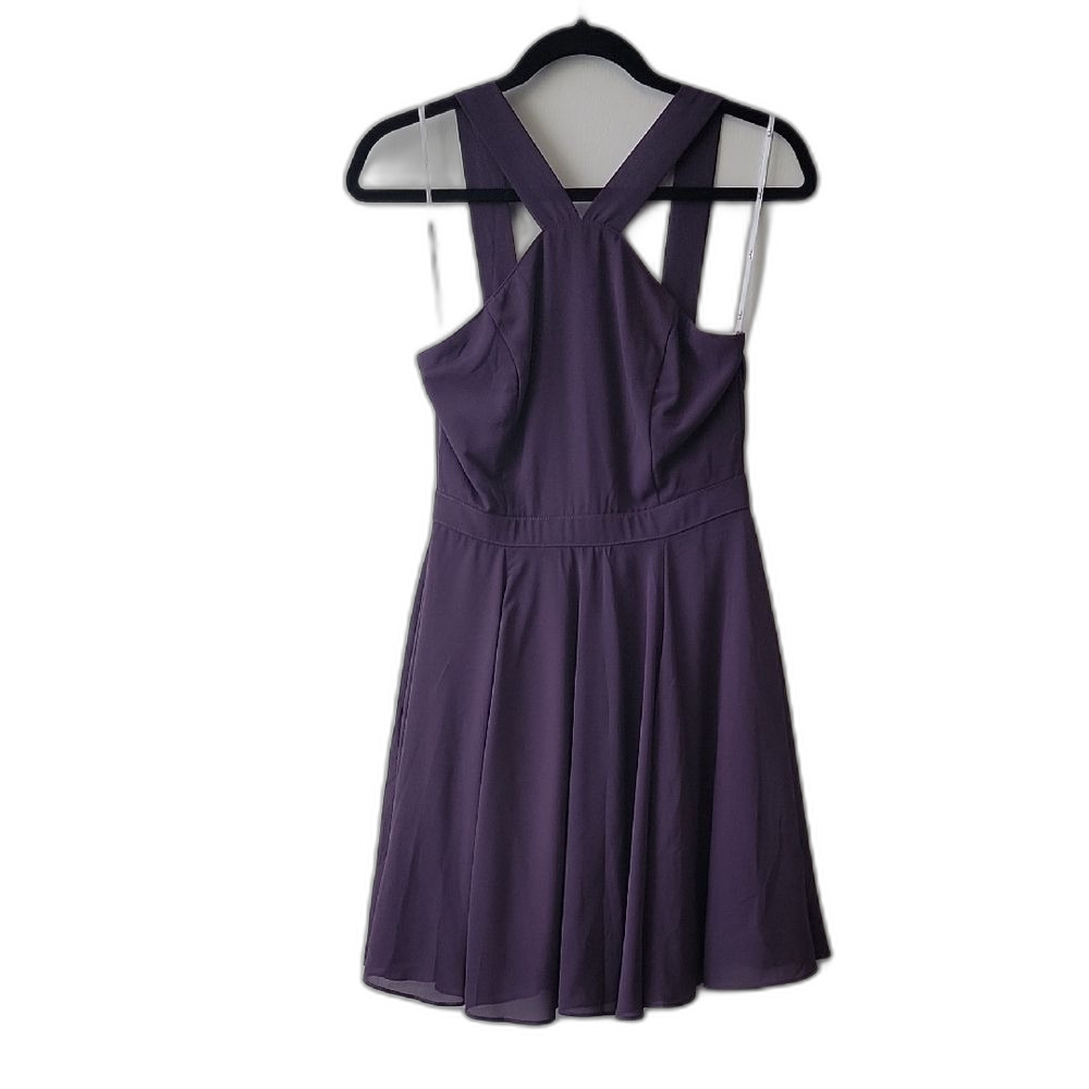 Lulu's Elegant Plum Mini Dress